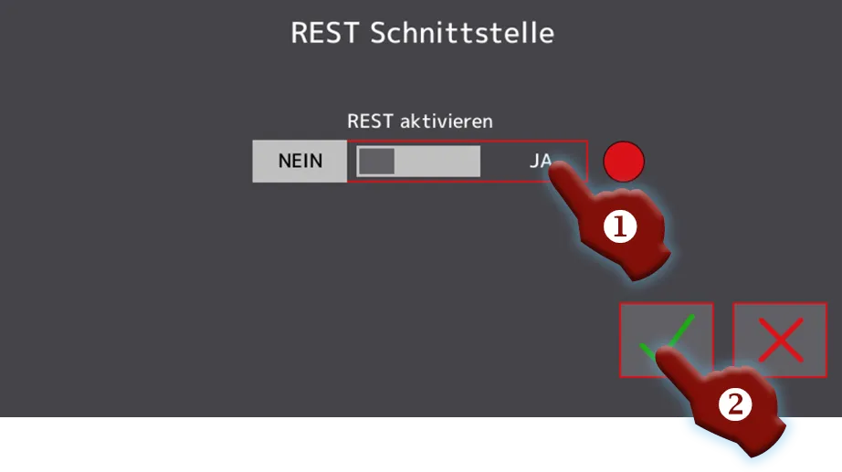 Aktivierung REST-Schnittstelle Installation Urban-Cloud, Aktivierung REST-Schnittstelle